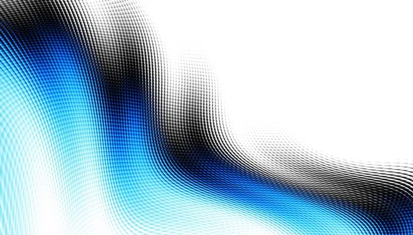 Patrón Fractal Digital Abstracto Orientación Horizontal Expresivas Líneas Azules Curvas —  Fotos de Stock