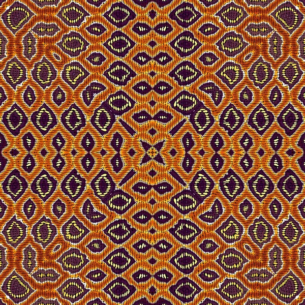 Padrão Fractal Digital Abstracto Fundo Quadrado Estilo Étnico Africano Ornamento — Fotografia de Stock