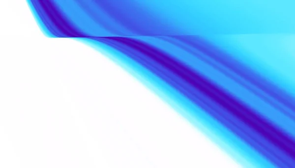 Абстрактный Цифровой Фрактальный Рисунок Горизонтальная Ориентация Кривая Синяя Линия Белом — стоковое фото