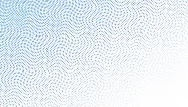 Soyut dijital fraktal model. Yatay oryantasyon. Boş beyaz arkaplanda küçük noktalardan oluşan eğri çizgiler.