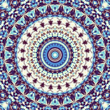 Soyut dijital fraktal model. Yuvarlak mandala dekoratif desen.