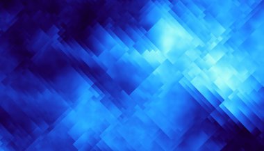 Mavi soyut geometrik fraktal desen. Yatay yönelim.