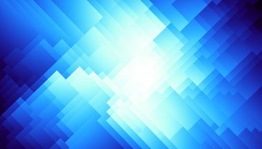 Mavi soyut geometrik fraktal desen. Yatay yönelim.