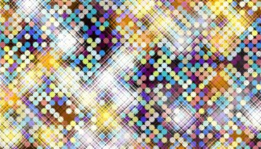 Soyut dijital fraktal model. Yatay oryantasyon. Polka nokta deseni.