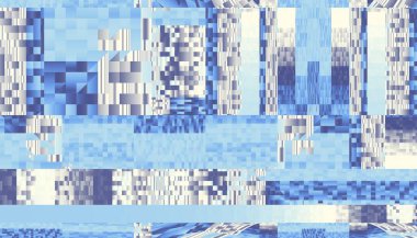 Soyut dijital fraktal model. Yatay oryantasyon. Düşük polimerli doku.