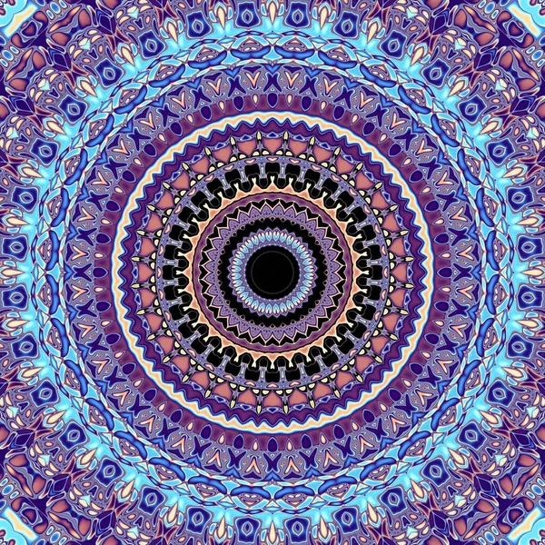 Soyut dijital fraktal model. Yuvarlak mandala dekoratif desen.
