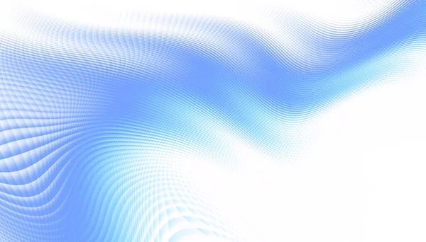 Soyut Dijital Fraktal Model Beyaz Arkaplanda Çarpık Mavi Çizgi — Stok fotoğraf