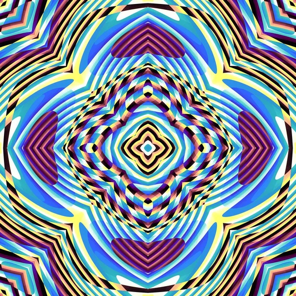 Абстрактный Цифровой Фрактальный Рисунок Волнистый Симметричный Узор — стоковое фото