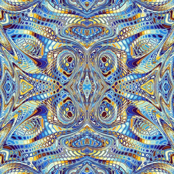 Αφηρημένη Ψηφιακή Τέχνη Φράκταλ Μοτίβο Συμμετρικό Διακοσμητικό Σχέδιο Στολίδι Στυλ — Φωτογραφία Αρχείου