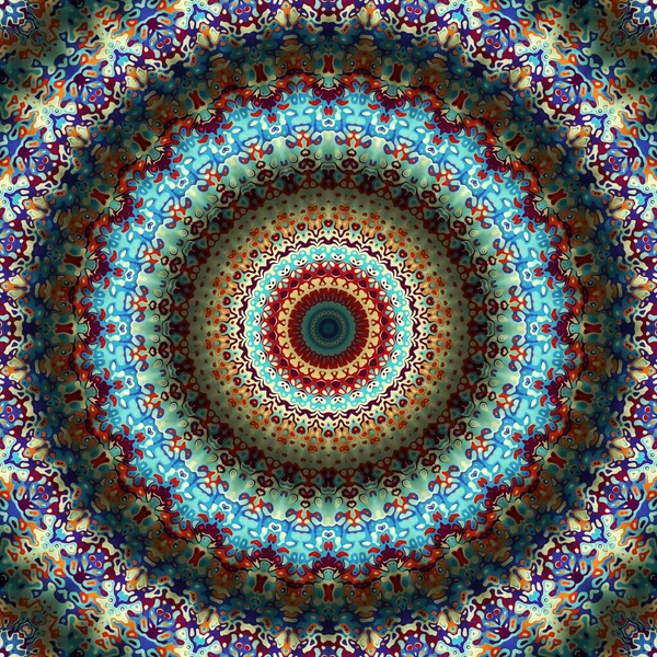 Soyut dijital fraktal model. Yuvarlak mandala dekoratif desen.