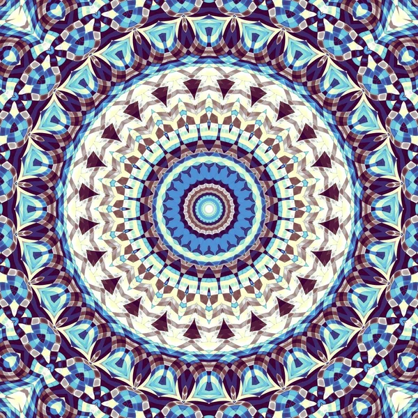 Soyut dijital fraktal model. Yuvarlak mandala dekoratif desen.