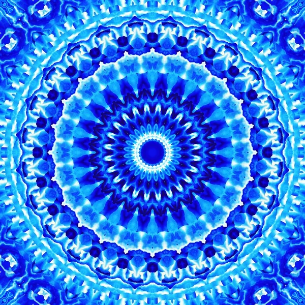 Soyut dijital fraktal model. Yuvarlak mandala dekoratif desen.