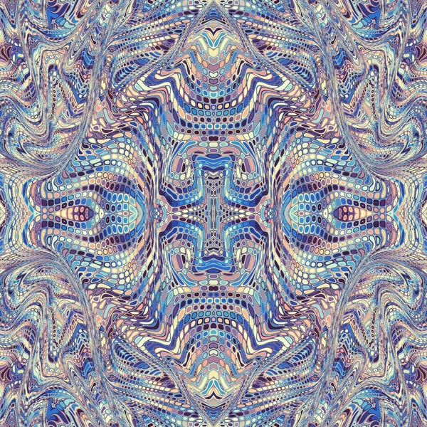 Soyut dijital sanat fraktal deseni. Art Nouveau stilinde simetrik dekoratif süsleme deseni