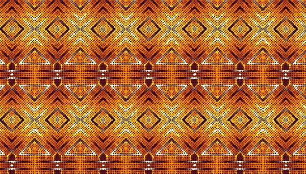 Soyut dijital fraktal model. Afrika etnik tarzında yatay kahverengi bir geçmişi var. Kabile süsü.