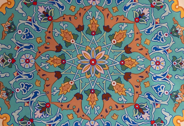 Ornamenti colorati in edifici islamici. Texture turche tradizionali. Arabico — Foto Stock