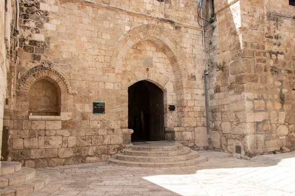 Entrada do Túmulo do Rei Davids na cidade de Jerusalém, Israel — Fotografia de Stock