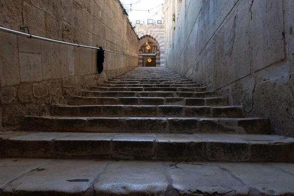Stairs Cave Machpela Patriarchs Hebron Located West Bank Israel —  Fotos de Stock