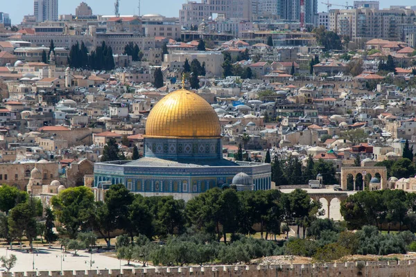 Mosque Aqsa Dome Rock Old Town Jerusalem Israel — ストック写真