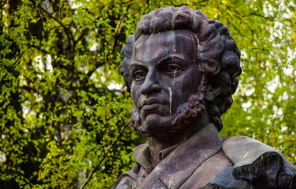 Poltava Ukraine May 2022 Bronze Monument Russian Poet Alexander Pushkin — Foto Stock