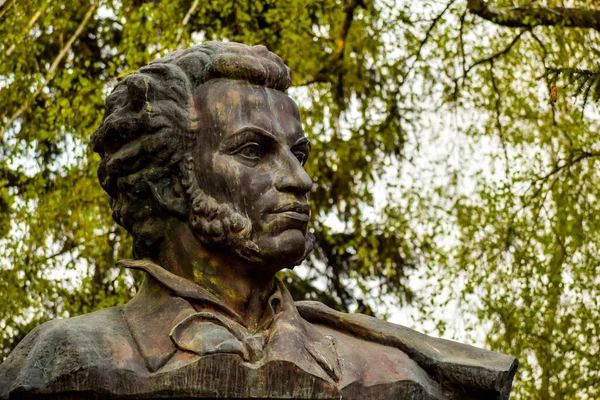 Poltava Ukraine May 2022 Bronze Monument Russian Poet Alexander Pushkin — Foto Stock