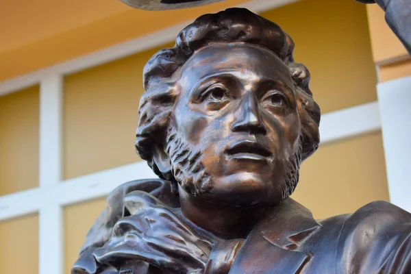 Poltava Ukraine May 2022 Bronze Sculpture Russian Poet Alexander Pushkin — Foto Stock