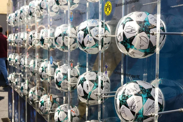 Kyiv Ucrania Mayo 2018 Balones Liga Campeones Durante Partido Final —  Fotos de Stock