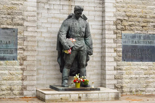 Tallinn Estonia August 2018 Monument Liberators Tallinn Bronze Soldier Military — Stock Photo, Image