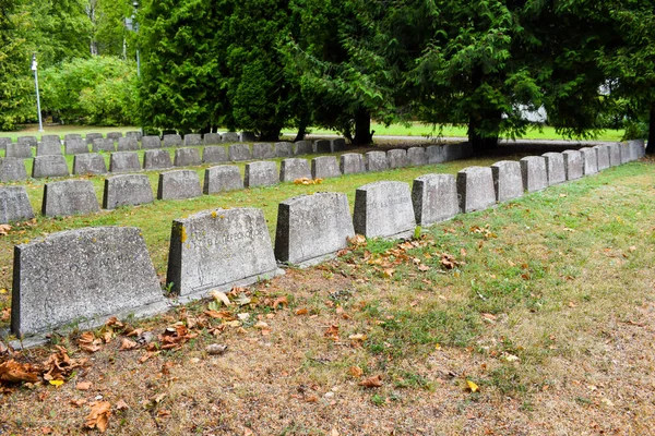 Tallinn Estônia Agosto 2018 Enterro Soldados Cemitério Militar Tallinn — Fotografia de Stock