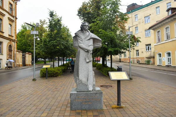 Vilnius Lithuania August 2019 Monument Famous Ukrainian Poet Taras Shevchenko — Stock Photo, Image