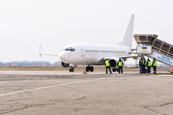 Poltava Ukraine March 2022 Boeing 737 Passenger Plane Poltava International —  Fotos de Stock