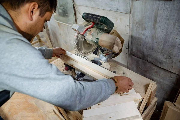 Joiner Sus Herramientas Carpintería Trabajo Taller Creación Artículos Para Hogar — Foto de Stock