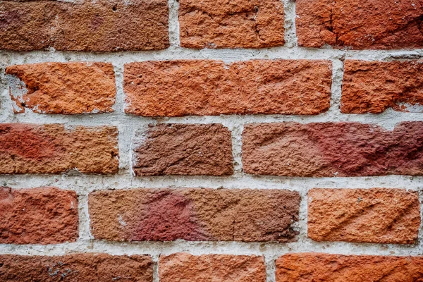 Close Brick Wall Masonry Wall Made Red Brick Texture Old — Stockfoto