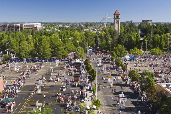 Hoopfest üç üç basketbol Turnuvası spokane tarihinde wa