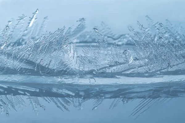 Mróz Zimowy Woda Mrożona — Zdjęcie stockowe