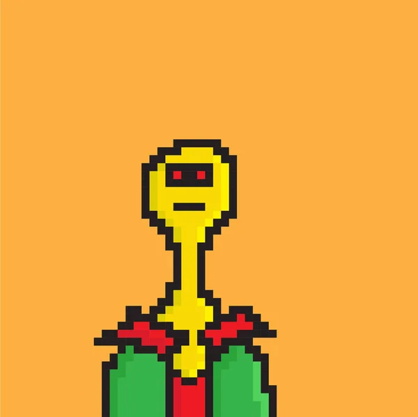 Pixel Χαρακτήρα Αλλοδαπός Για Παιχνίδια Και Ιστοσελίδες — Φωτογραφία Αρχείου