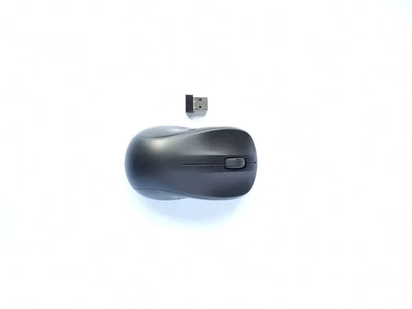 Mouse Computador Sem Fio Isolado Fundo Branco — Fotografia de Stock