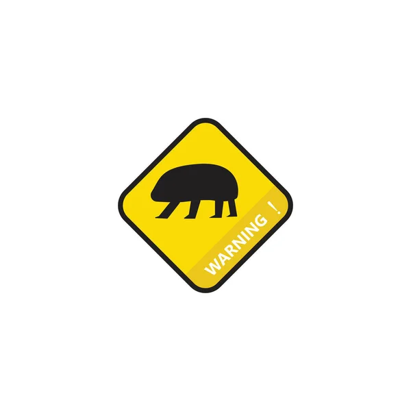 Yellow Warning Beast Vector Icon — Stock Photo, Image