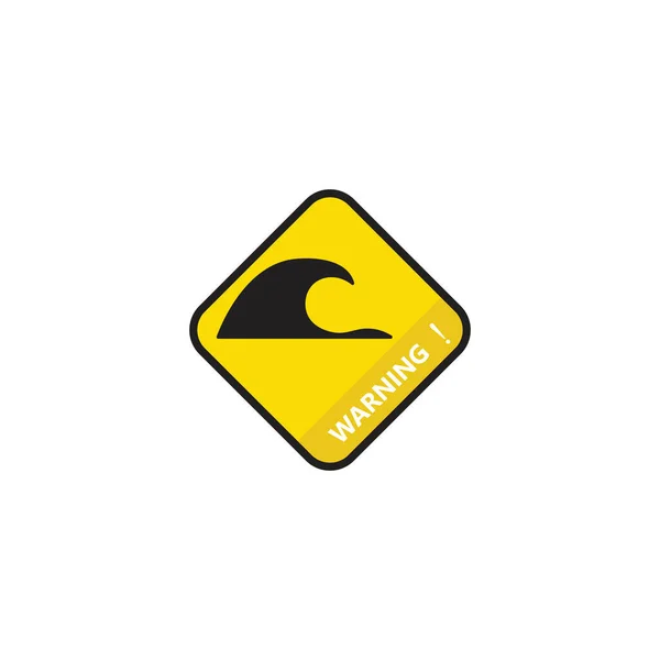 Vettore Icone Dello Tsunami Simbolo Dello Tsunami Segno Stile Lineare — Foto Stock