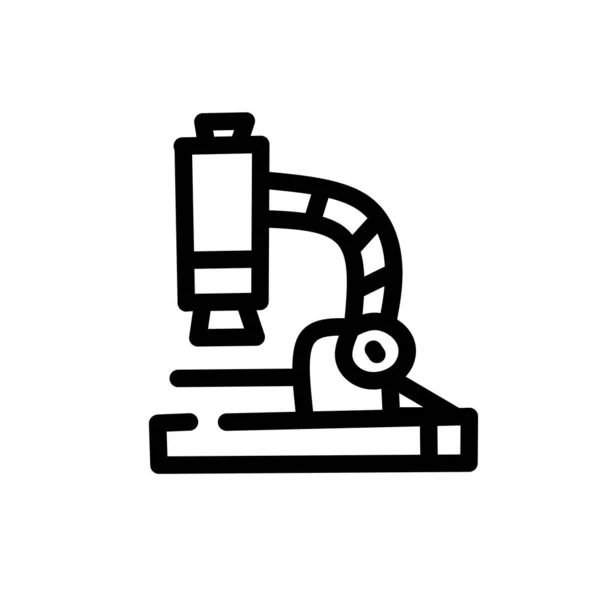 Icona Linea Microscopio Isolata Sfondo Bianco Simbolo Contorno Progettazione Siti — Foto Stock