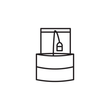 Su iyi çizgi ve glif simgesi, tarım ve tarım, kırsal işareti vektör grafikleri, doğrusal model beyaz bir arka planda eps 10.