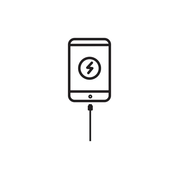 White Background Cell Phone Charging Icon — Stock Photo, Image