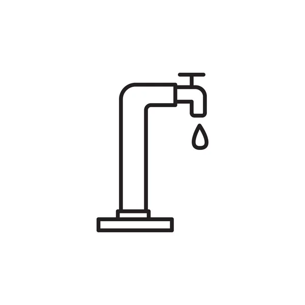 Icono Suministro Agua Plantilla Símbolo Suministro Agua Para Ilustración Vectorial — Foto de Stock