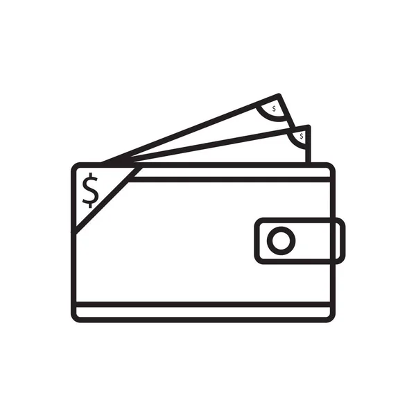Brieftasche Icon Vector Für Web Shopping — Stockfoto