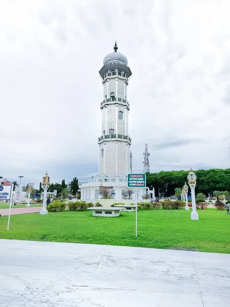 Masjid Raya Baiturrahman Aceh25 Junho 2022 Adoradores Muçulmanos Preenchem Espaço — Fotografia de Stock