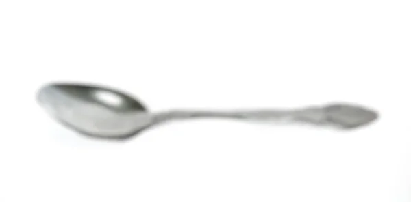 Abstract Blur Image Spoon White Background Usage — Photo