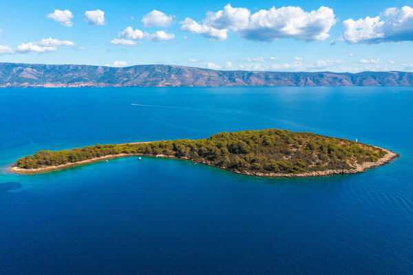 Small Island in the Adriatic sea near Hvar Island, Croatia