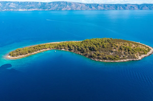 Μικρό Νησί Στην Αδριατική Θάλασσα Κοντά Στο Νησί Hvar Κροατία — Φωτογραφία Αρχείου
