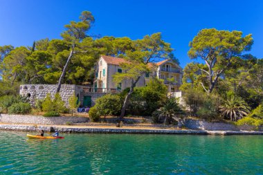 Hırvatistan 'ın Mljet Ulusal Parkı' ndaki geleneksel ev