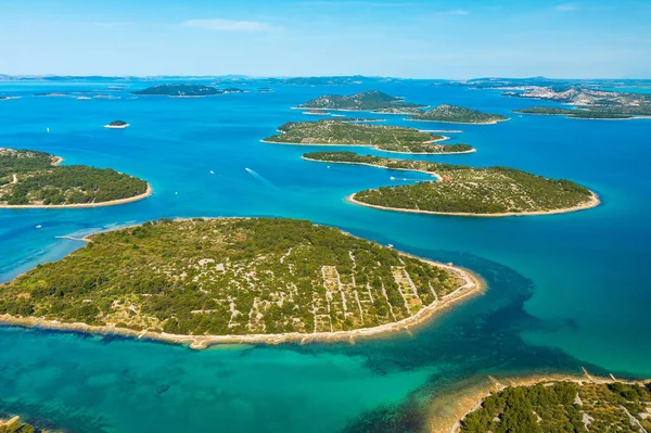 Αεροφωτογραφία Των Νησίδων Νησί Murter Στην Κροατία — Φωτογραφία Αρχείου