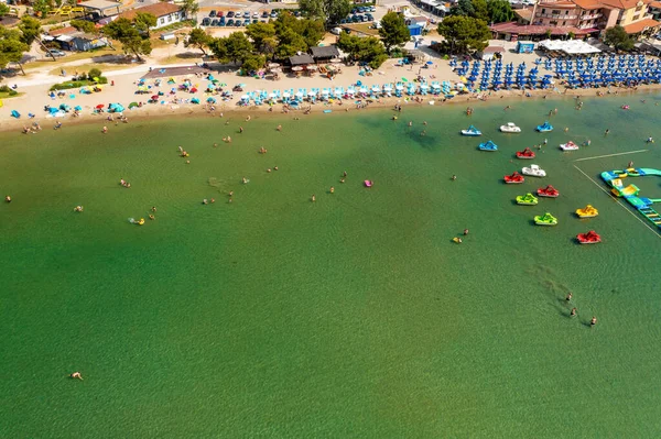 Aerial View Beach Medulin Town Istra Croatia — 스톡 사진